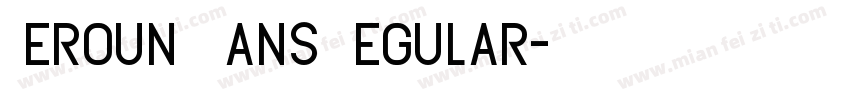 HerounMHSans Regular字体转换